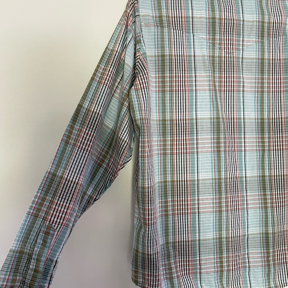 Wrancher Wrangler Pearl Snap Classic Western Button Plaid Shirt Size 2XL Rodeo - Picture 10 of 10